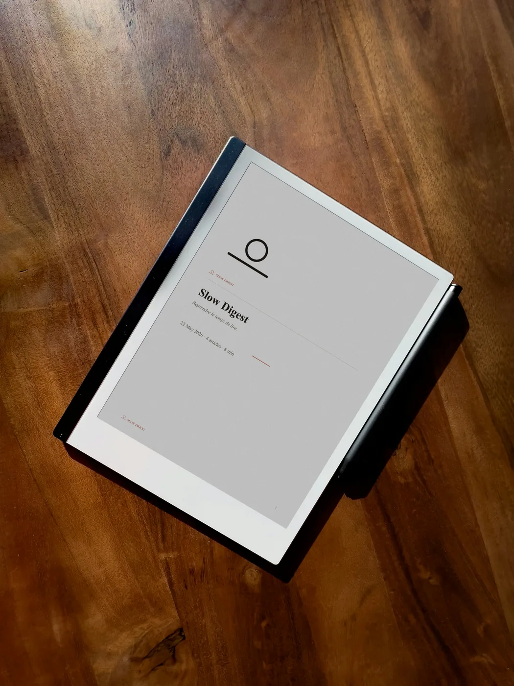 Slow Digest digest on reMarkable